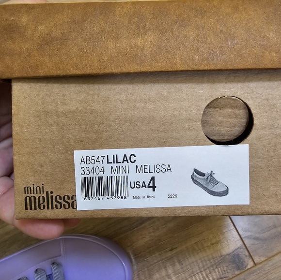 Mini Melissa Street lilac sneakers, size US 4 - Picture 4 of 6